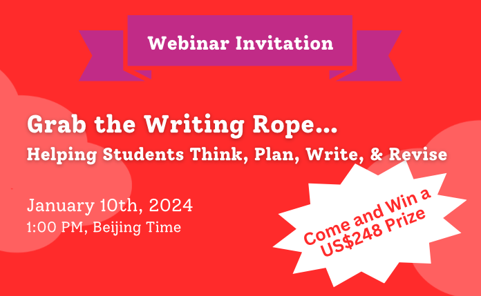 Webinar Invitation: Grab the Writing Rope – Helping Students Think, Plan, Write, & Revise